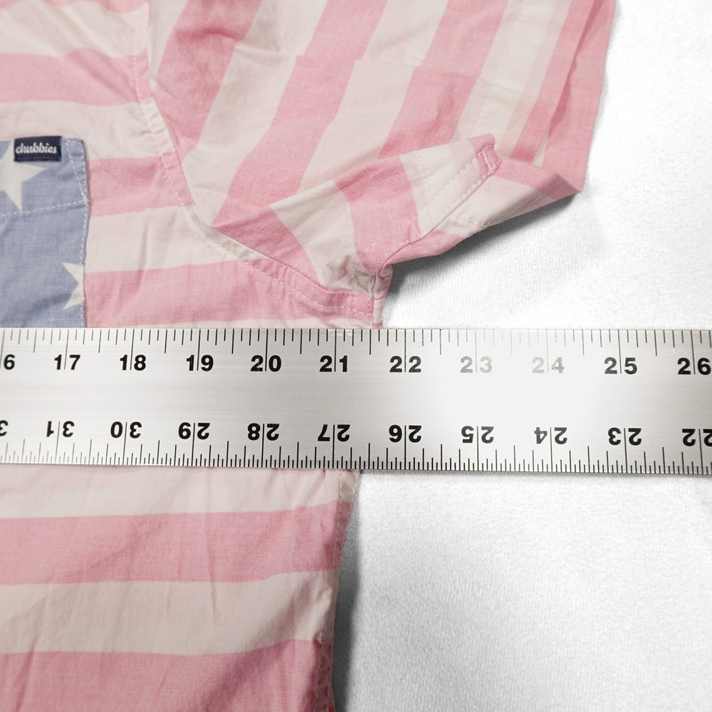 CHUBBIES‎ Men's M American Flag Print Short Sleeve Casual Button Down Shirt USA - Picture 6 of 7